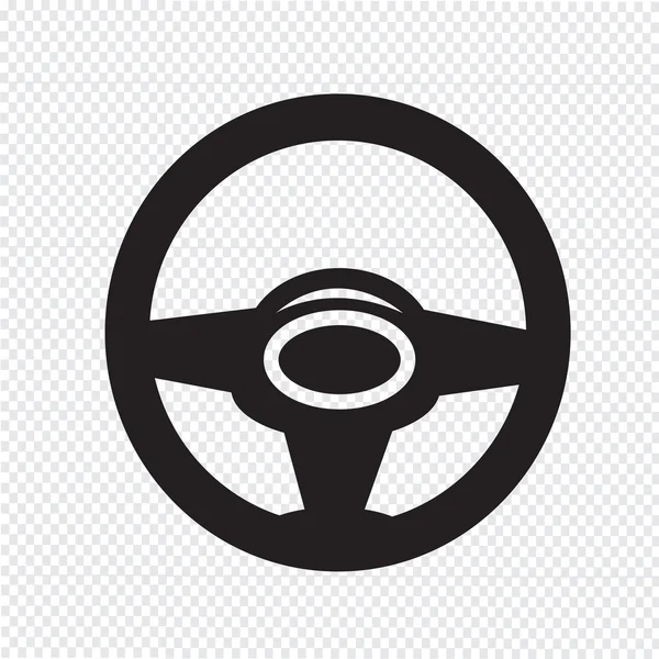 Car's steering wheel icon — Stock Vector