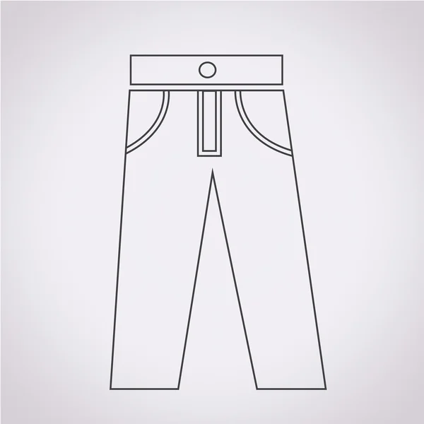 Broek pictogram vectorillustratie — Stockvector