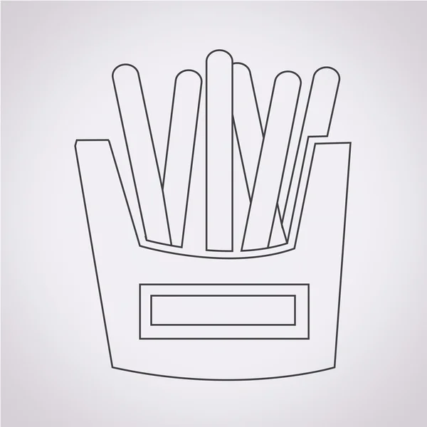 Icono de papas fritas — Vector de stock