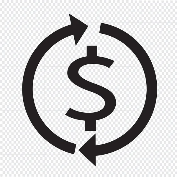 Money dollar sign icon — Stock Vector