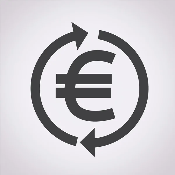Dinheiro ícone do euro — Vetor de Stock