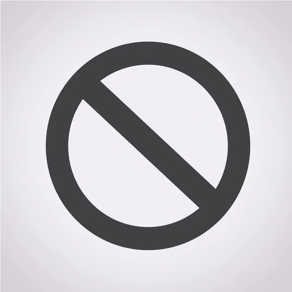 Ícone de proibição em branco —  Vetores de Stock