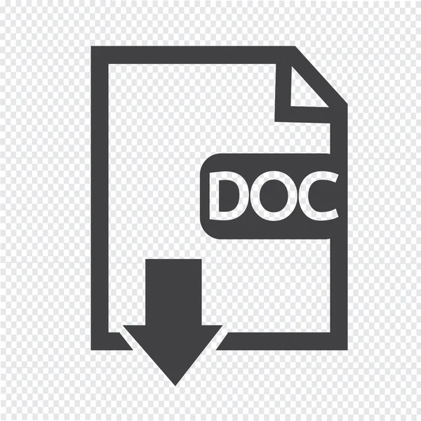 Dateityp doc icon — Stockvektor