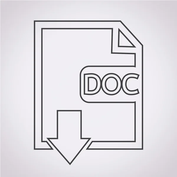 Dateityp doc icon — Stockvektor