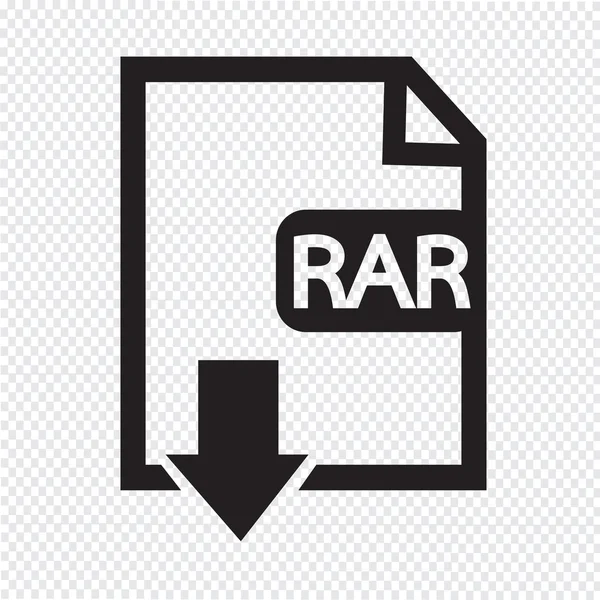 파일 형식을 Rar 아이콘 — 스톡 벡터
