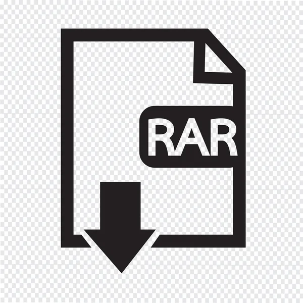 Tipo de archivo RAR icon — Archivo Imágenes Vectoriales