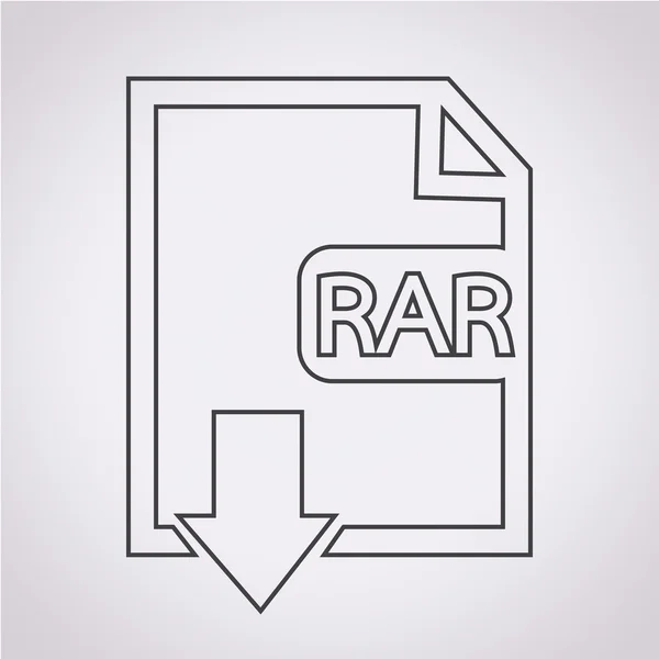 Τύπο αρχείου Rar εικονίδιο — Διανυσματικό Αρχείο