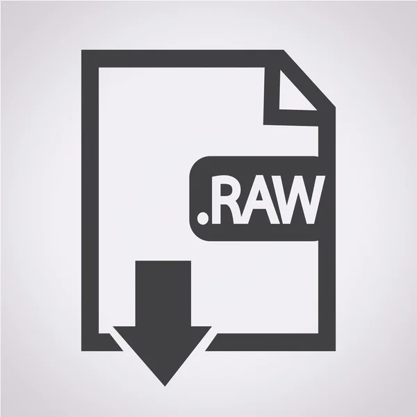 Typ souboru obrázku Raw formát ikony — Stockový vektor