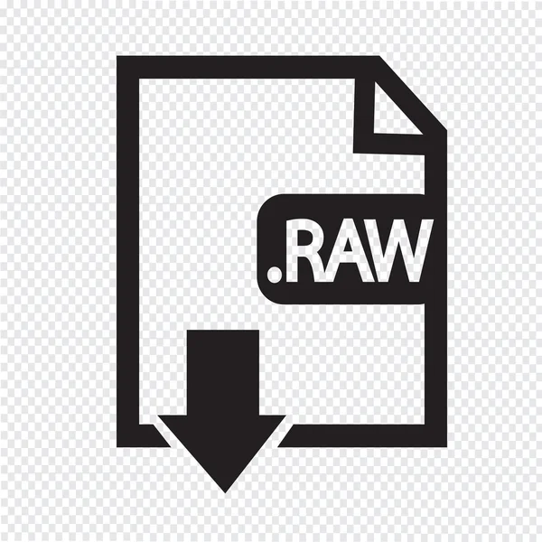 Resim dosyası türü Raw formatı simgesi — Stok Vektör
