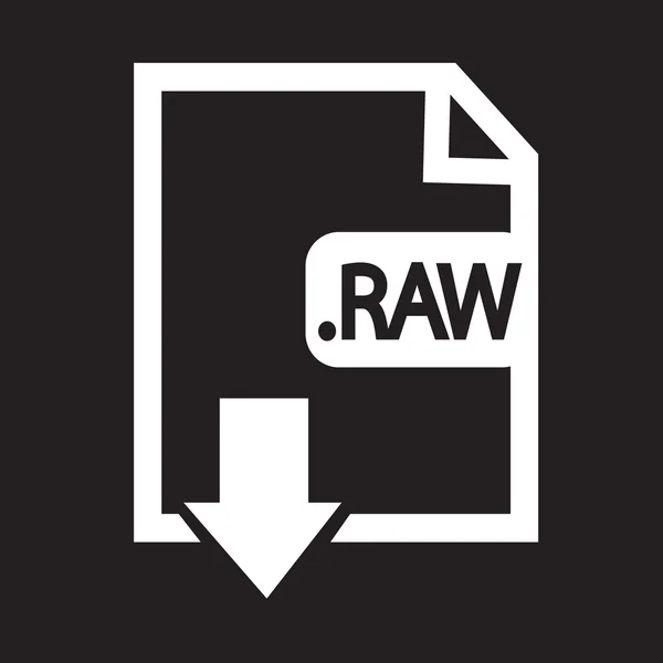 Image Type de fichier Format RAW icon — Image vectorielle