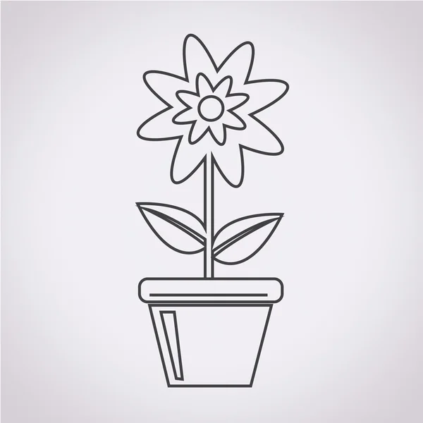Vektorová ilustrace ikony květiny — Stockový vektor