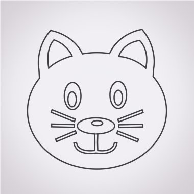 kedi simgesi vektör illüstrasyonu