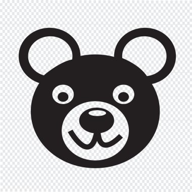 Ayı simgesi vektör illüstrasyonu