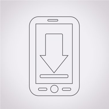 Cep telefonu Download simgesi