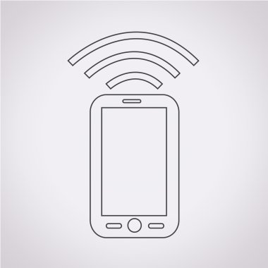 Telefon simgesi vektör illüstrasyonu