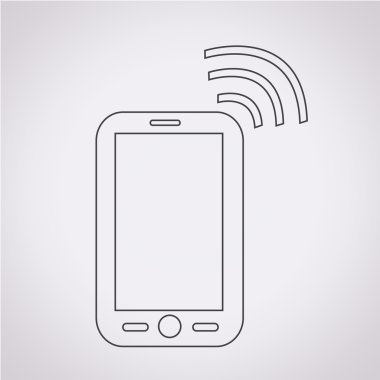 Telefon simgesi vektör illüstrasyonu