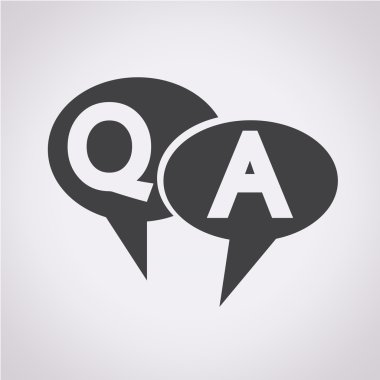 Q&A sembolü, soru cevap simgesi