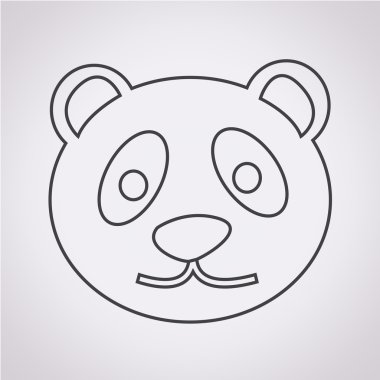 panda simgesi vektör illüstrasyonu