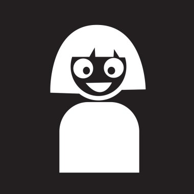 kadın simge vektör illüstrasyonu