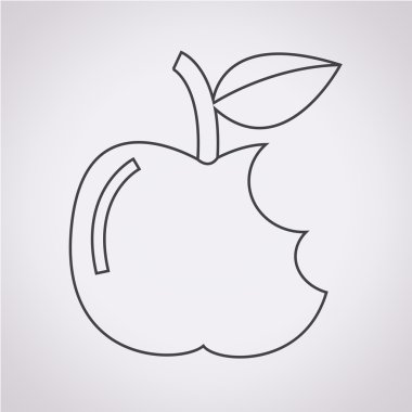 elma ikonu vektör illüstrasyonu