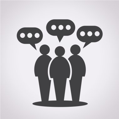 İnsanlar Konuşma Baloncuğu Simgesinde