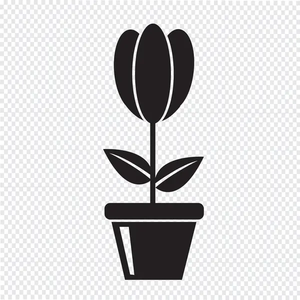Ícone de flor ilustração vetorial — Vetor de Stock