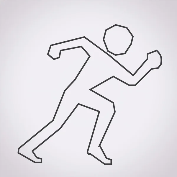 Correr icono del deporte — Vector de stock