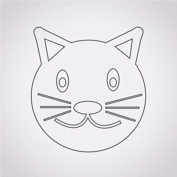 Απεικόνιση διανύσματος εικονιδίου γάτας — Διανυσματικό Αρχείο