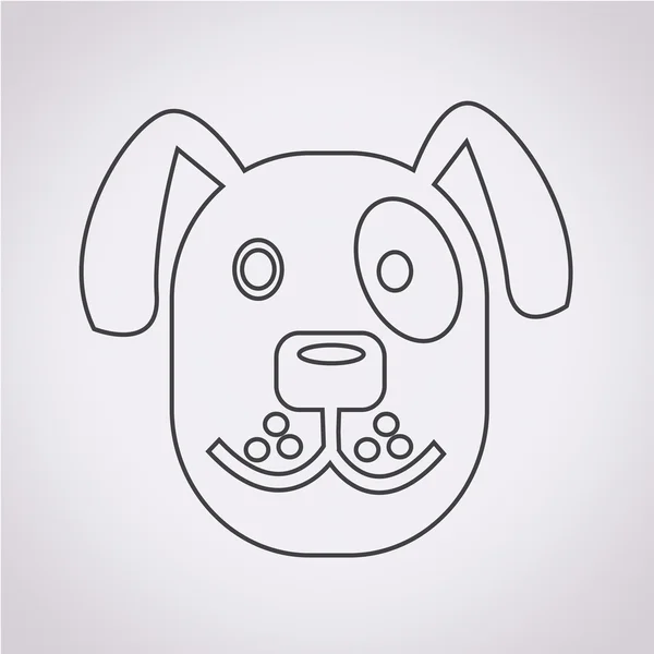 Hund ikon vektor illustration — Stock vektor