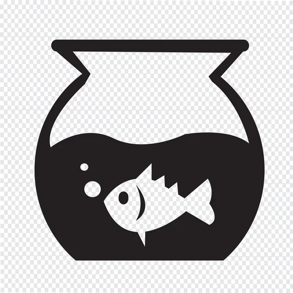 Icono de pecera — Vector de stock