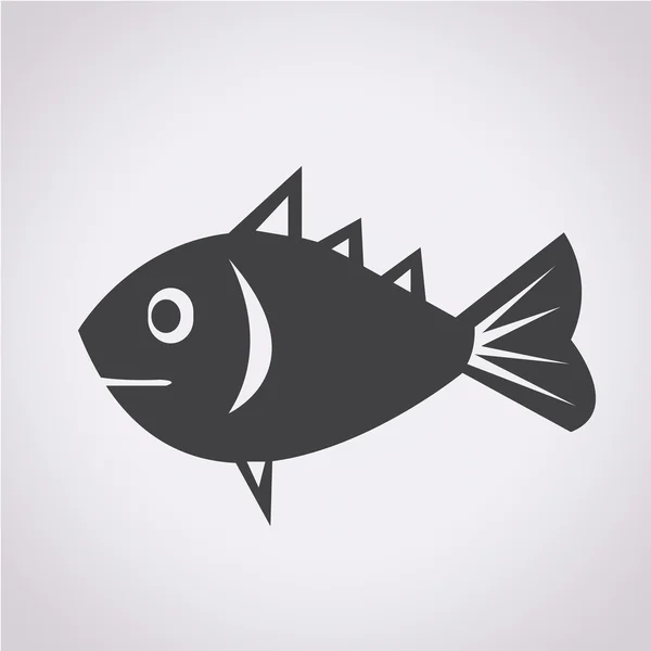 Icono de pescado vector ilustración — Vector de stock