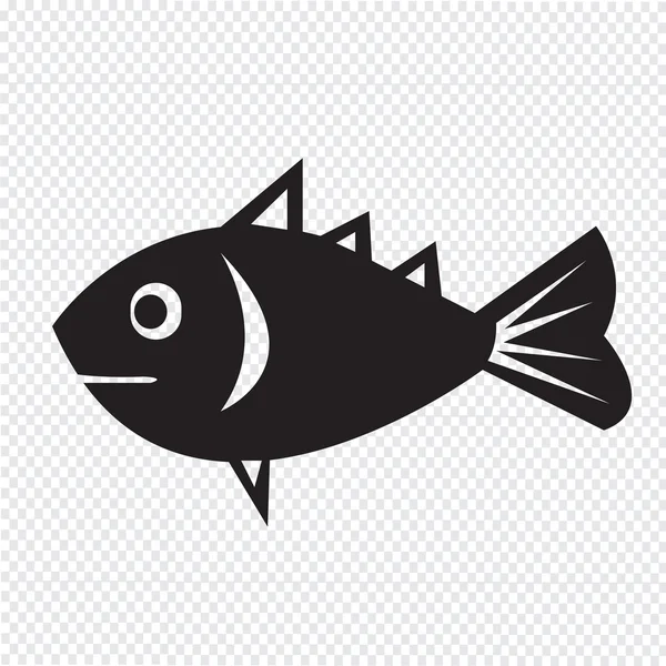 Icono de pescado vector ilustración — Vector de stock