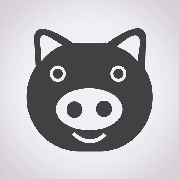 Ilustração vetor ícone porco —  Vetores de Stock