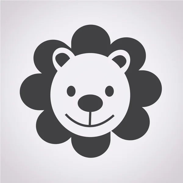 Ilustração vetorial do ícone do leão — Vetor de Stock