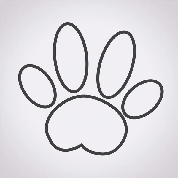 Icono de pata de perro — Vector de stock