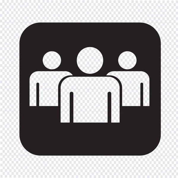 Grupo de personas signo icono — Vector de stock