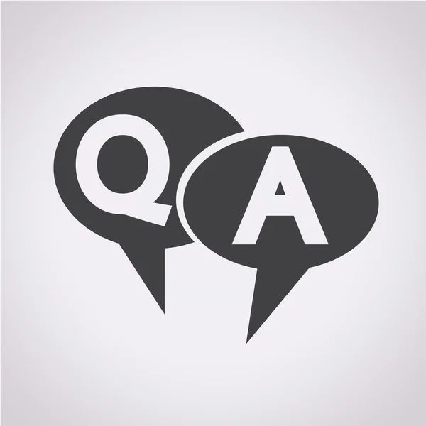 Q&A シンボル、質問答えアイコン — ストックベクタ