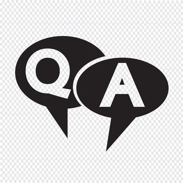 Q&A symbol, fråga svar ikonen — Stock vektor