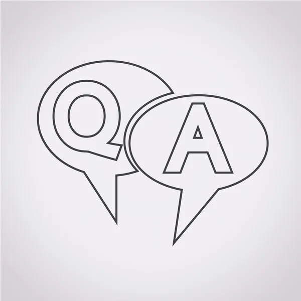 Q&A σύμβολο, ερώτηση απάντηση εικονίδιο — Διανυσματικό Αρχείο