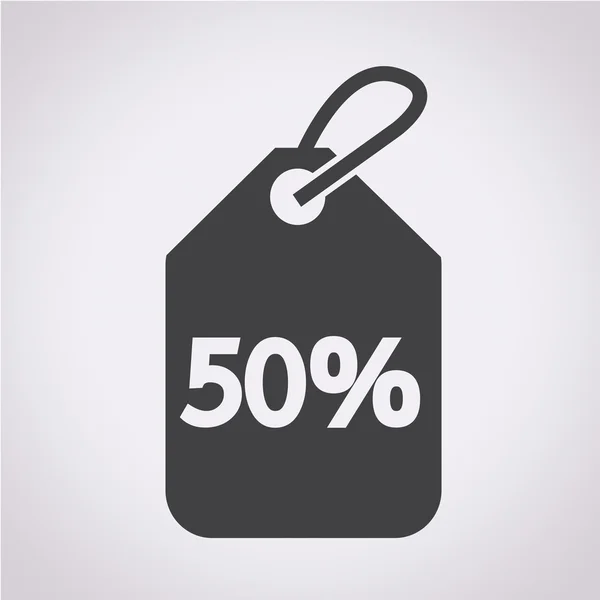 Значок цены продажи 50% — стоковый вектор