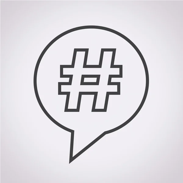Hashtag ícone de bolha de fala — Vetor de Stock