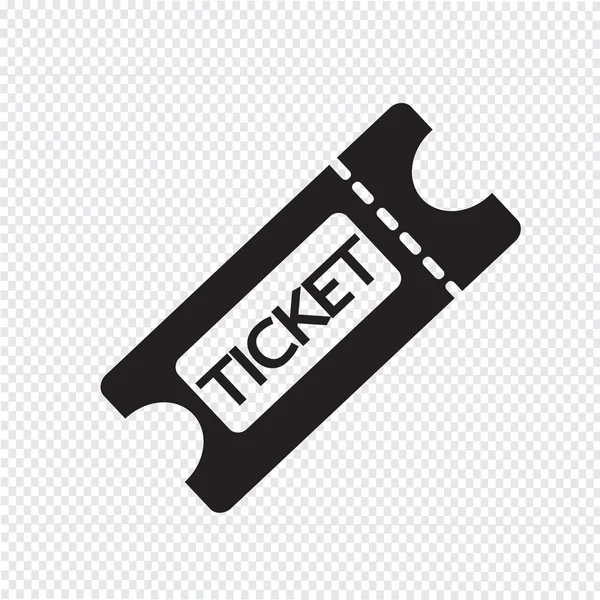 Ticket pictogram vector illustratie — Stockvector