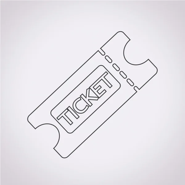 Illustrazione vettoriale icona biglietto — Vettoriale Stock
