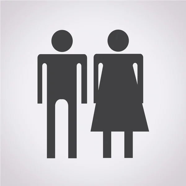 Mand og kvinde ikon – Stock-vektor