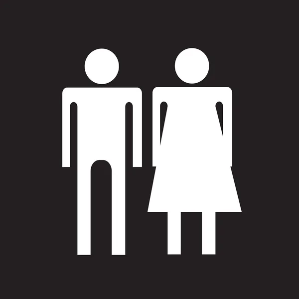 Man and woman icon — Stock Vector