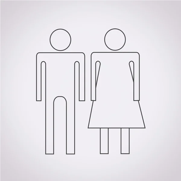男性と女性のアイコン — ストックベクタ