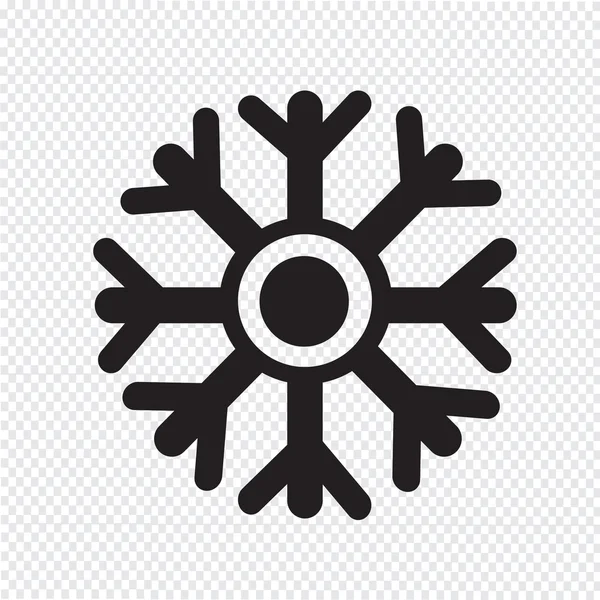 Snöflinga ikon vektor illustration — Stock vektor
