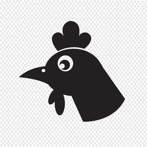 Icono de pollo vector ilustración — Vector de stock