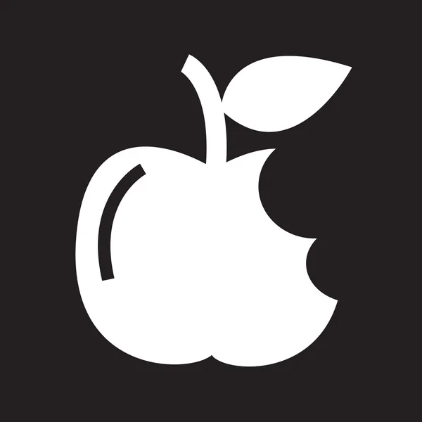 Icono de manzana vector ilustración — Vector de stock