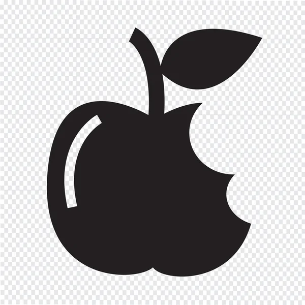 Icono de manzana vector ilustración — Vector de stock
